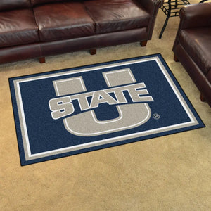 Utah State University Plush Rug  College Area Rug - Fan Rugs