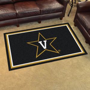 Vanderbilt University Plush Rug - 4’x6’ (44’’x71’’) - College Area Rug