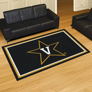 Vanderbilt University Plush Rug - 5’x8’ (59.5’’x88’’) - College Area Rug