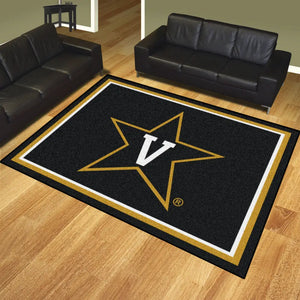 Vanderbilt University Plush Rug - 8’x10’ (87’’x117’’) - College Area Rug