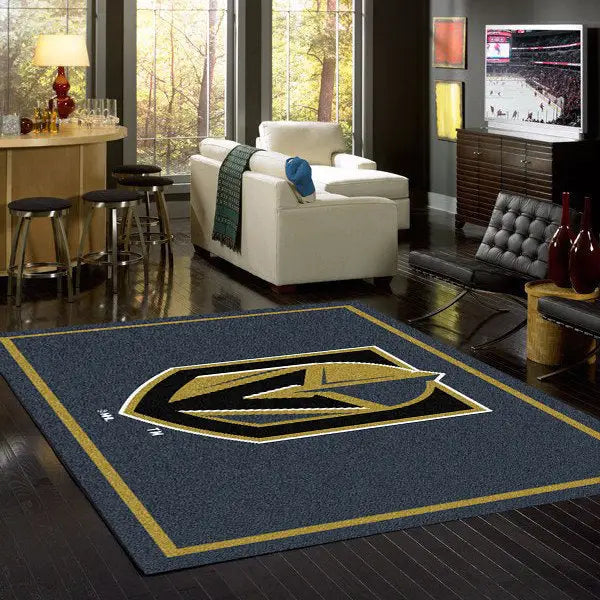 Vegas Golden Knights Team Spirit Rug  NHL Area Rug - Fan Rugs