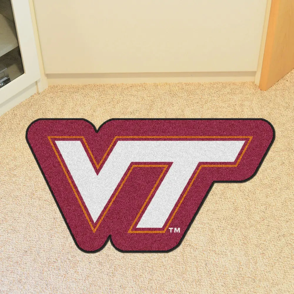 Virginia Tech Mascot Mat - 40’’ x 21.6’’ - College Mascot Matt