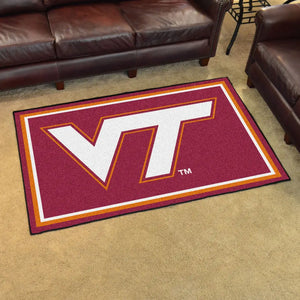 Virginia Tech Plush Rug - 4’x6’ (44’’x71’’) - College Area Rug