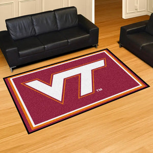 Virginia Tech Plush Rug - 5’x8’ (59.5’’x88’’) - College Area Rug