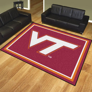 Virginia Tech Plush Rug - 8’x10’ (87’’x117’’) - College Area Rug