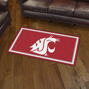 Washington State University Plush Rug - 3’x5’ (36’’x 60’’) - College Area Rug