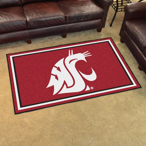 Washington State University Plush Rug - 4’x6’ (44’’x71’’) - College Area Rug