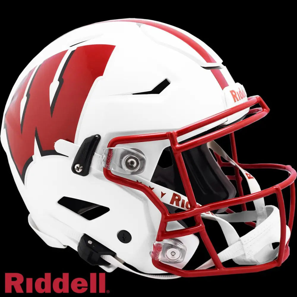 Wisconsin Badgers Helmet Riddell Authentic Full Size SpeedFlex Style - Teams