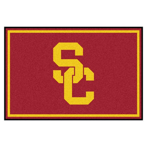 USC - University of Southern California Plush Rug  College Area Rug - Fan Rugs