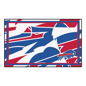 Buffalo Bills X-Fit 4x6 Plush Rug  NFL Area Rug - Fan Rugs
