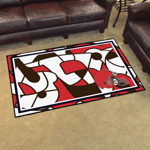 Cleveland Browns X-Fit 4x6 Plush Rug  NFL Area Rug - Fan Rugs