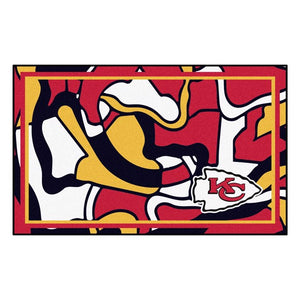 Kansas City Chiefs X-Fit 4x6 Plush Rug  NFL Area Rug - Fan Rugs