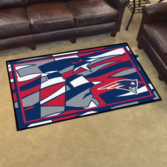 New England Patriots X-Fit 4x6 Plush Rug  NFL Area Rug - Fan Rugs