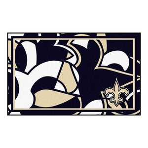 New Orleans Saints X-Fit 4x6 Plush Rug  NFL Area Rug - Fan Rugs