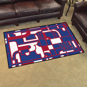 New York Giants X-Fit 4x6 Plush Rug  NFL Area Rug - Fan Rugs