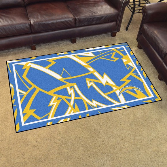 Los Angeles Chargers X-Fit 4x6 Plush Rug  NFL Area Rug - Fan Rugs