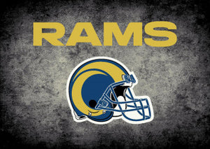 Los Angeles Rams NFL Team Distressed Rug  NFL Area Rug - Fan Rugs