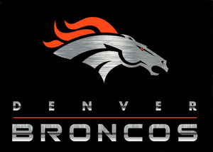 Denver Broncos Chrome Area Rug  NFL Area Rug - Fan Rugs