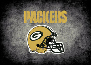 Green Bay Packers NFL Team Distressed Rug  NFL Area Rug - Fan Rugs
