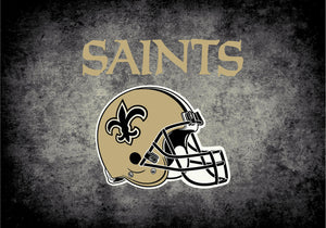 New Orleans Saints NFL Team Distressed Rug  NFL Area Rug - Fan Rugs