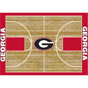 Georgia University Basketball Court Rug