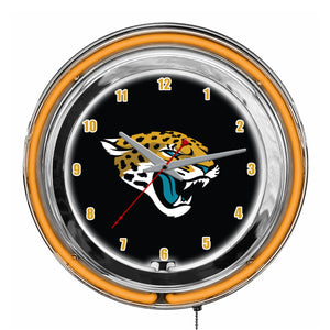 Jacksonville Jaguars 14in Neon Clock