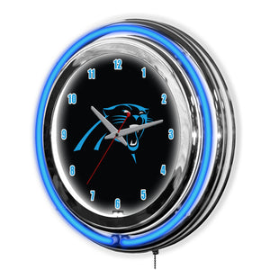 Carolina Panthers 14in Neon Clock