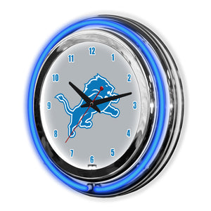 Detroit Lions 14in Neon Clock