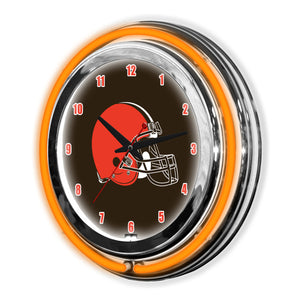 Cleveland Browns 14in Neon Clock