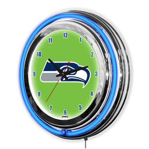 Seattle Seahawks 14in Neon Clock