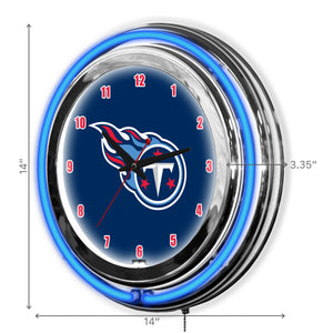Tennessee Titans 14in Neon Clock