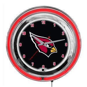 Arizona Cardinals 14in Neon Clock