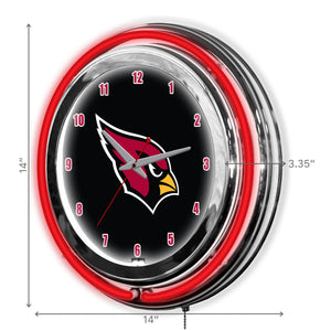 Arizona Cardinals 14in Neon Clock