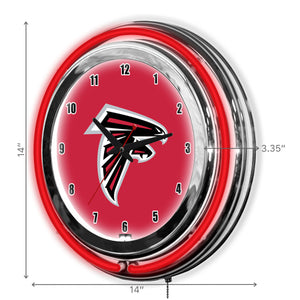 Atlanta Falcons 14in Neon Clock