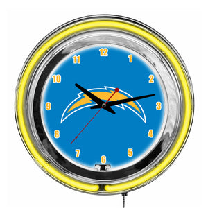 Los Angeles Chargers 14in Neon Clock