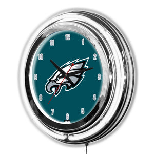 Philadelphia Eagles 14in Neon Clock