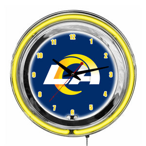 Los Angeles Rams 14in Neon Clock