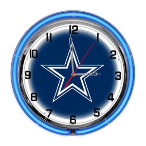 Dallas Cowboys 18in Neon Clock