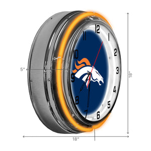 Denver Broncos 18in Neon Clock
