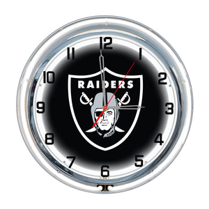 Las Vegas Raiders 18in Neon Clock