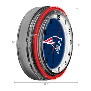 New England Patriots 18in Neon Clock