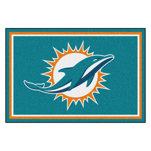 Miami Dolphins Plush Rug  NFL Area Rug - Fan Rugs