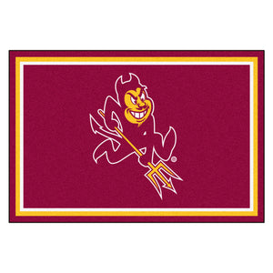ASU -Arizona State University Sun Devils Mascot Plush Rug  College Area Rug - Fan Rugs