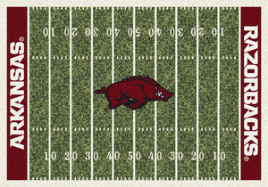 Arkansas University Football Field Rug  College Area Rug - Fan Rugs