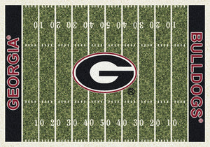 Georgia University Football Field Rug  College Area Rug - Fan Rugs