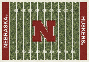 Nebraska University Football Field Rug  College Area Rug - Fan Rugs