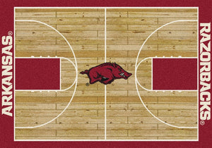 Arkansas University Basketball Court Rug  College Area Rug - Fan Rugs