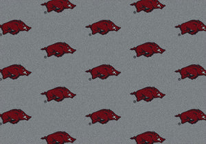 Arkansas University Repeating Logo Rug  College Area Rug - Fan Rugs