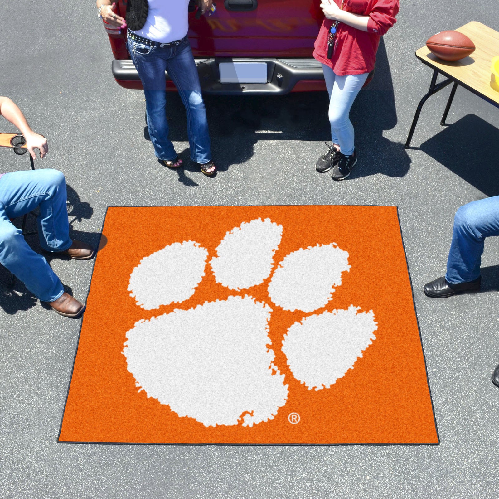 Clemson University Mascot Mat - Paw Print Logo - Floor Rug - Area Rug