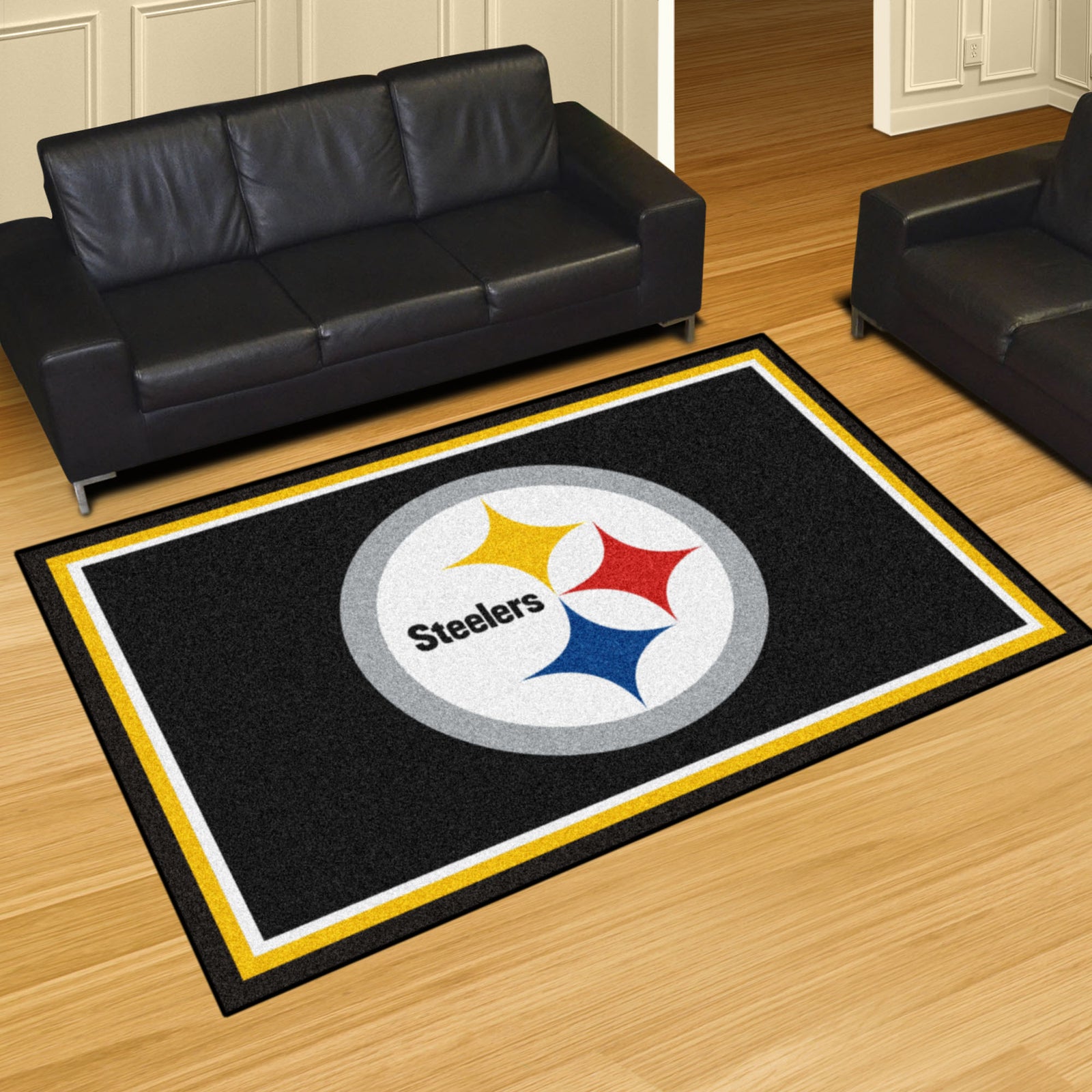 Pittsburgh Steelers Rug Distressed - Ozone Billiards